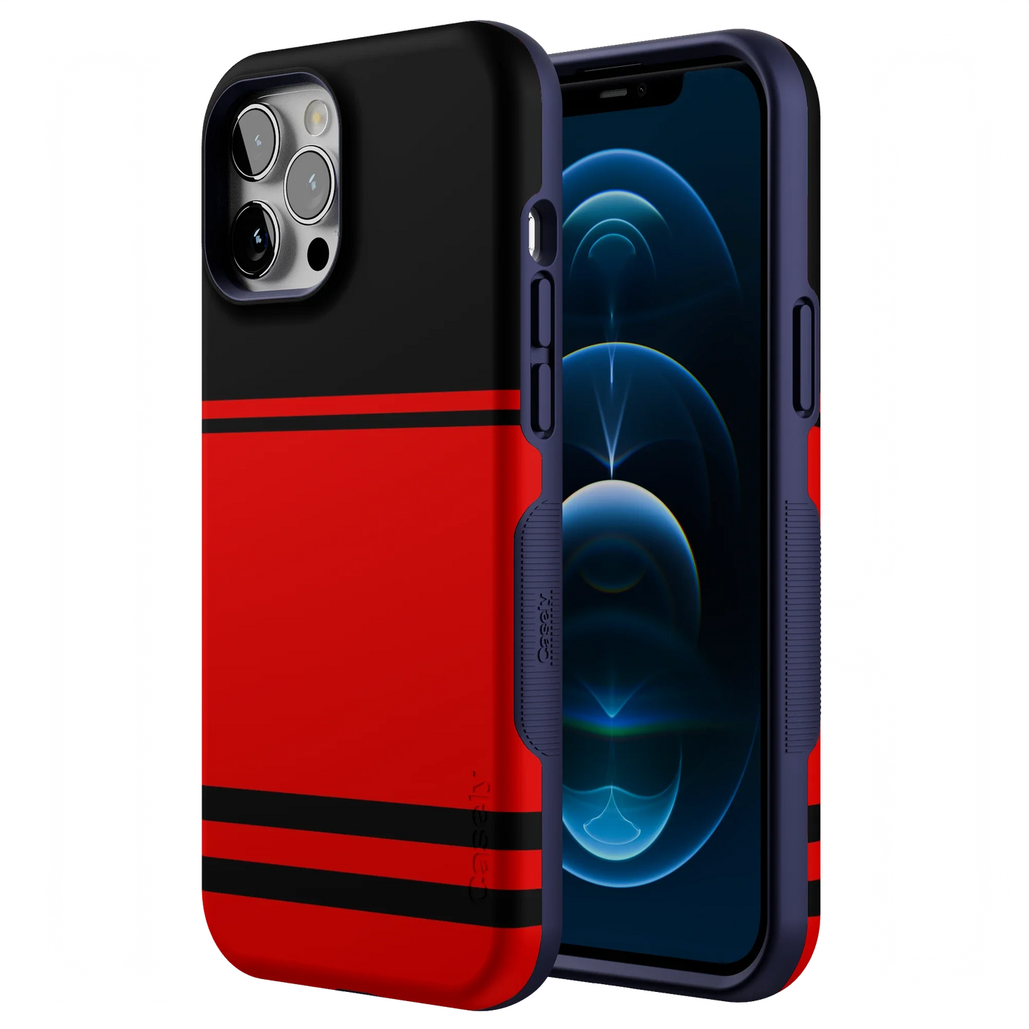 Storm Warning | Black & Red Stripes Case