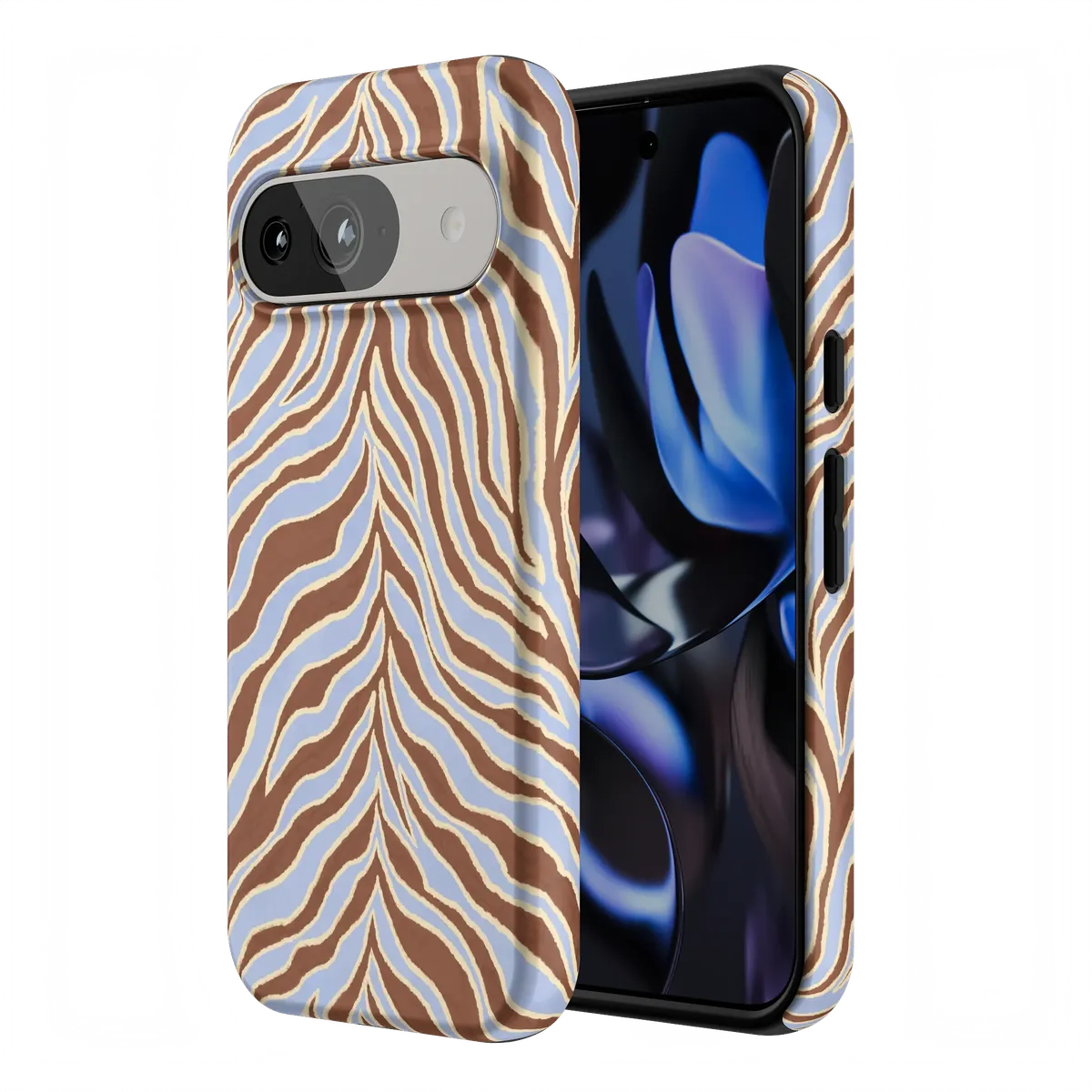 Untamed | Brown & Blue Zebra Case
