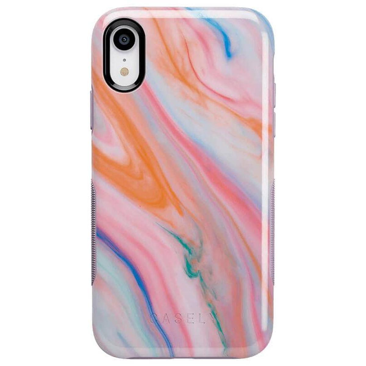 You're a Gem | Rainbow Marble Swirl Case iPhone Case get.casely Bold iPhone XR