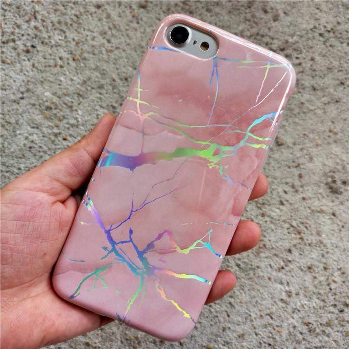 You're the Cutest | Pink Marble Holo Case iPhone Case get.casely