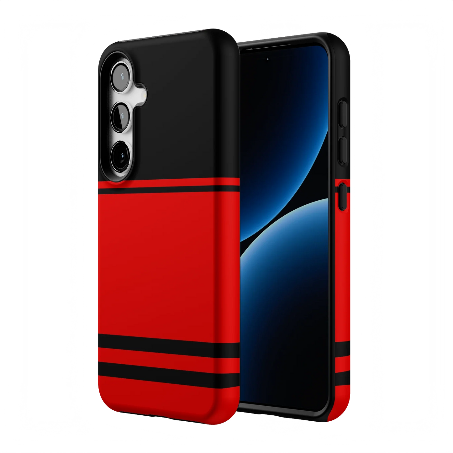 Storm Warning | Black & Red Stripes Case