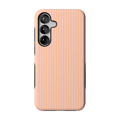 Stripes and the City | Orange & Pink Pinstripe Case - Galaxy S25 Plus