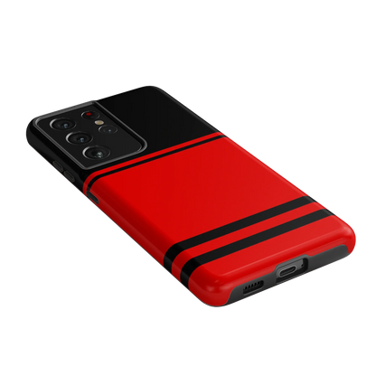 Storm Warning | Black & Red Stripes Case