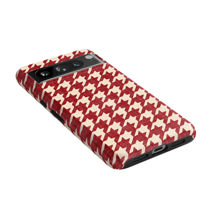 Scarlet Stitch | Red Houndstooth Case