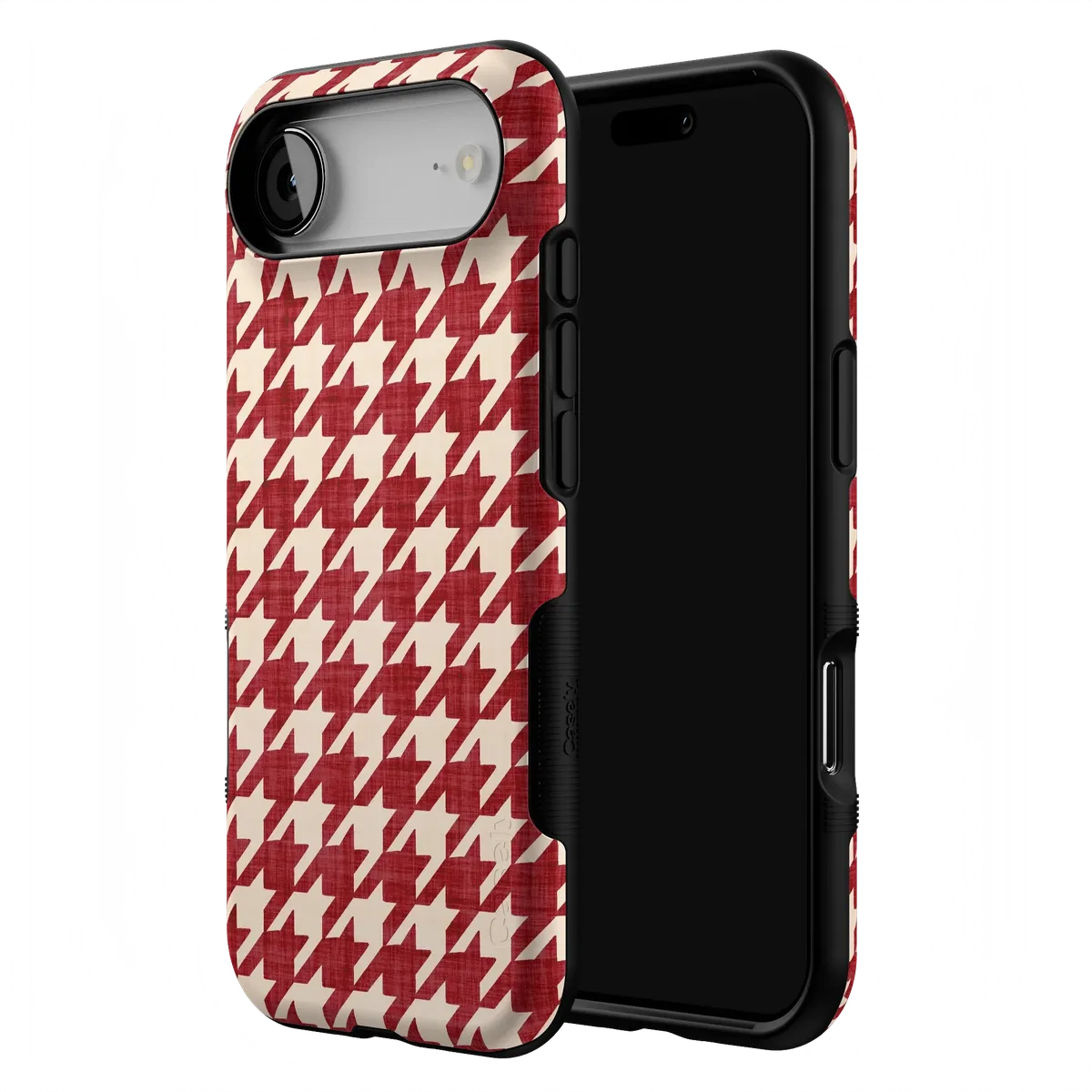 Scarlet Stitch | Red Houndstooth Case