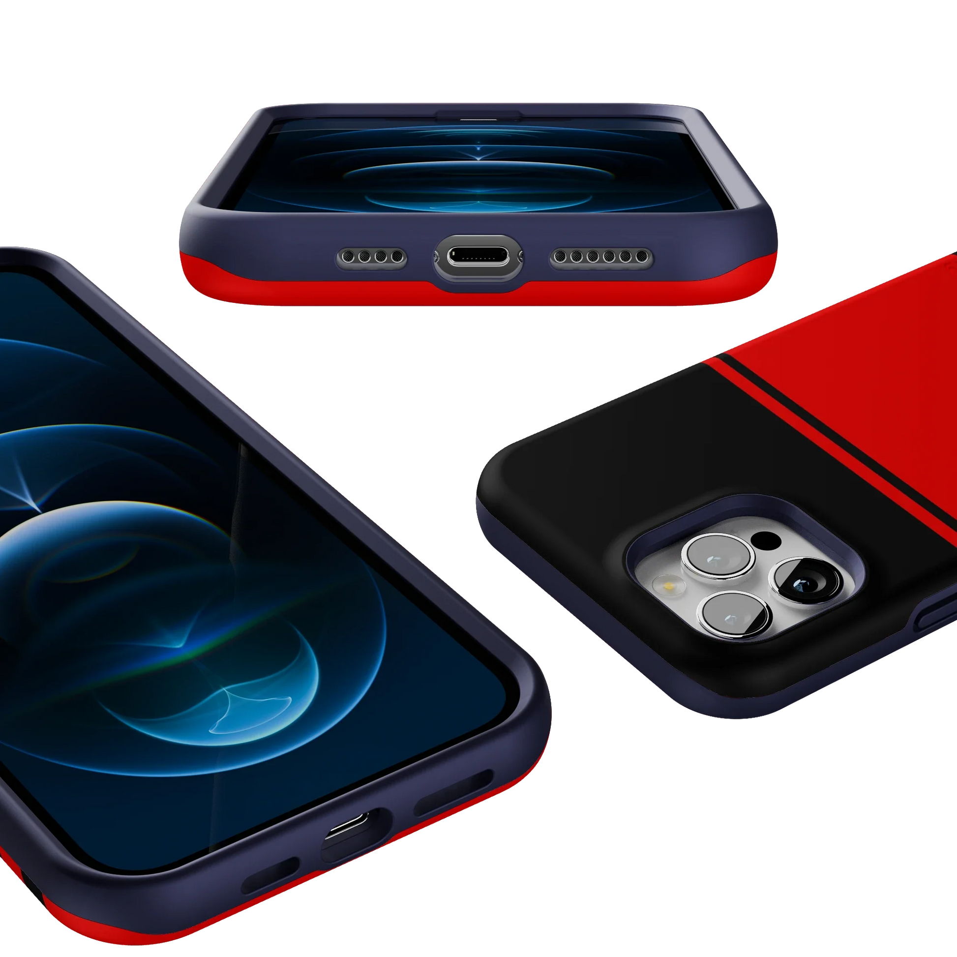 Storm Warning | Black & Red Stripes Case