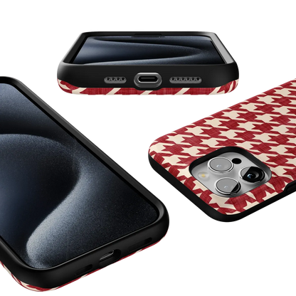 Scarlet Stitch | Red Houndstooth Case