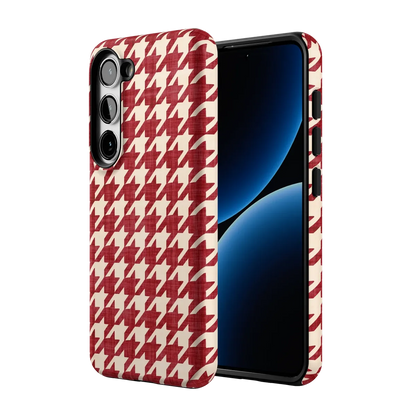 Scarlet Stitch | Red Houndstooth Case
