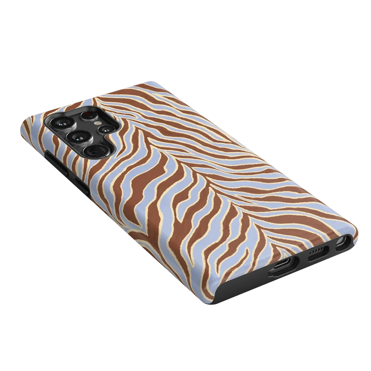 Untamed | Brown & Blue Zebra Case